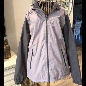 North face light & greyish darker purple jacket